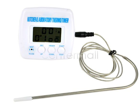 Многофункциональный термометр с зондом, таймером и датчиком температуры